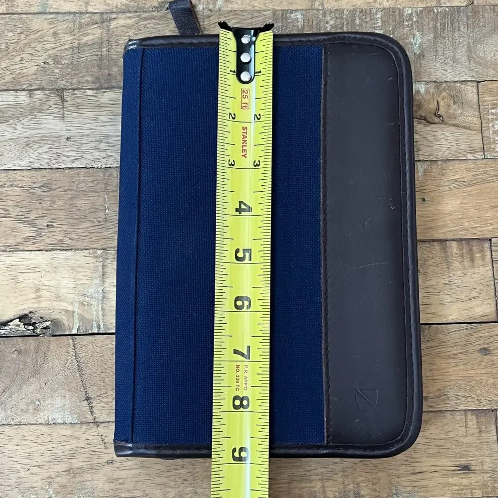 1992 Cambridge Black & Blue Canvas Planner Zip Around 6 Rings Calendar